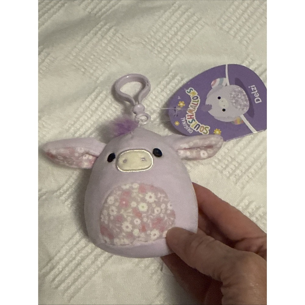 SQUISHMALLOWS 4.5" DELZI floral belly easter donkey NWT (Lexi)